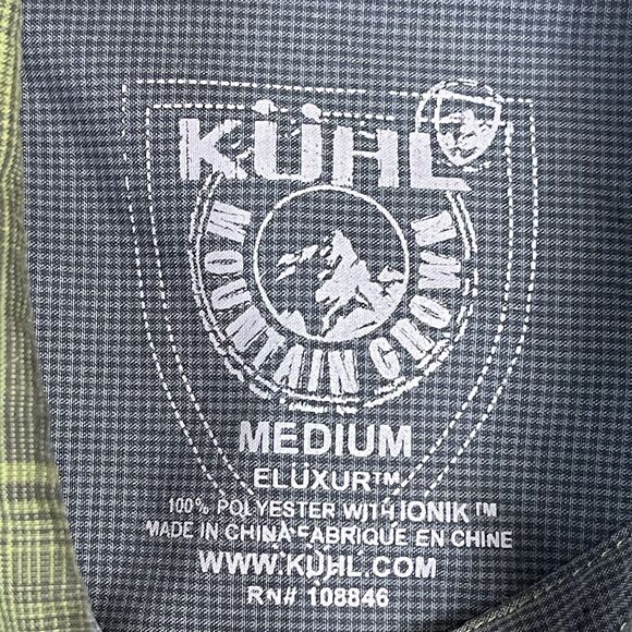 Kuhl Shirt Mens Medium Green Plaid Outdoor Hiking Fishing Workwear Casual Adult - Picture 7 of 10